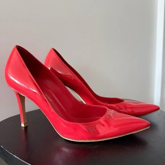 Gianvito Rossi Poppy Red Patent Leather Gianvito 85 Pumps - US 6 (36) - Picture 3 of 6